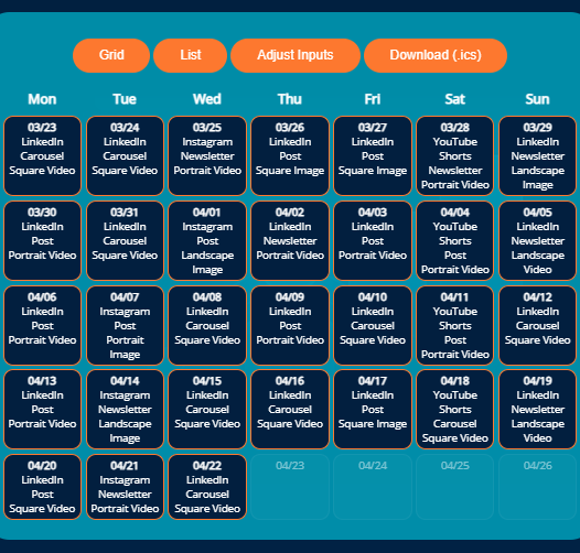 Calendar